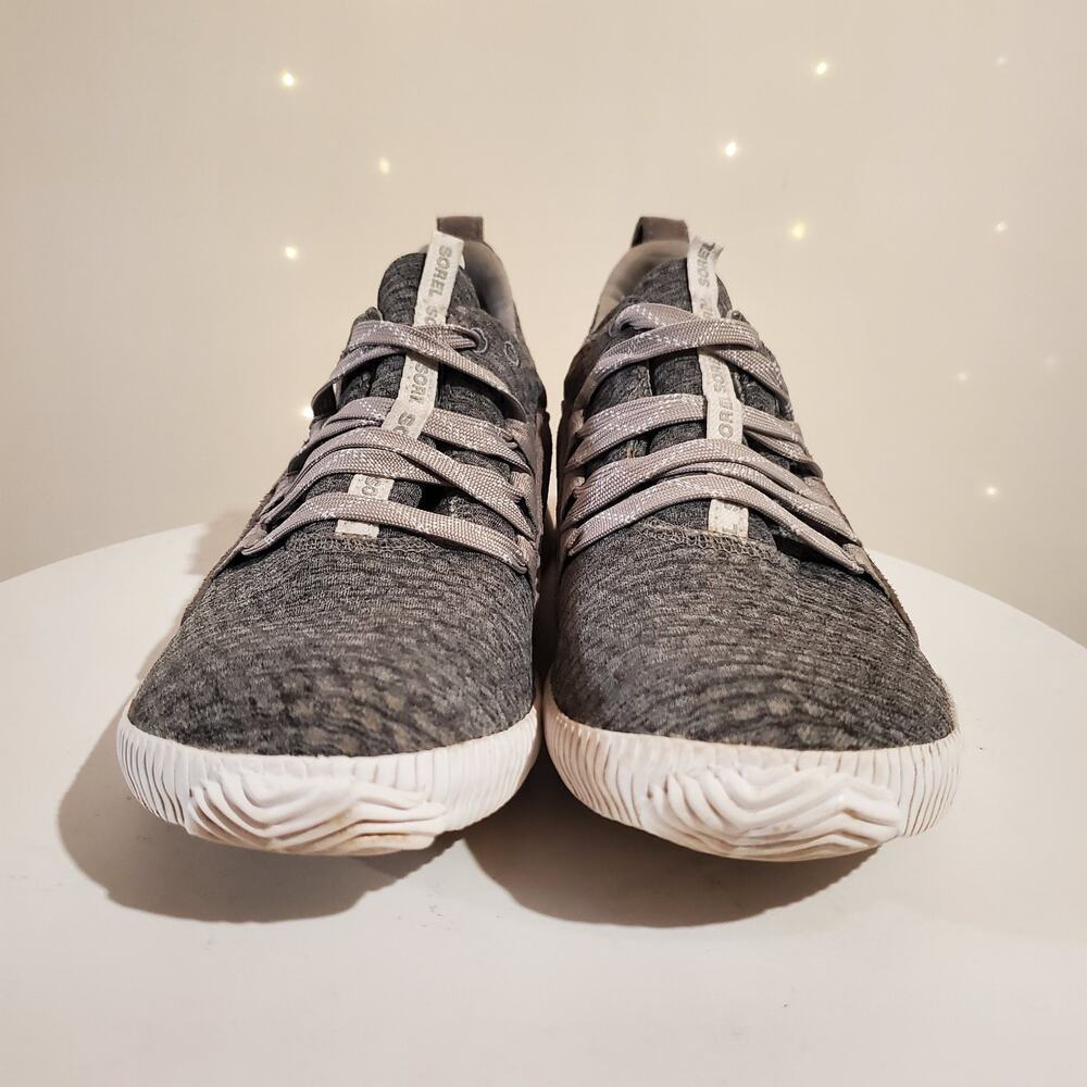 Sorel Out N About Plus Waterproof Stretch Lace Up Sneaker Womens Size 7.5 Gray - Picture 3 of 10